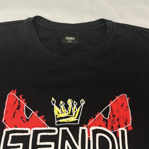 FENDI Fiend Roma Amor Men’s Black Tshirt RARE - Picture 6 of 13
